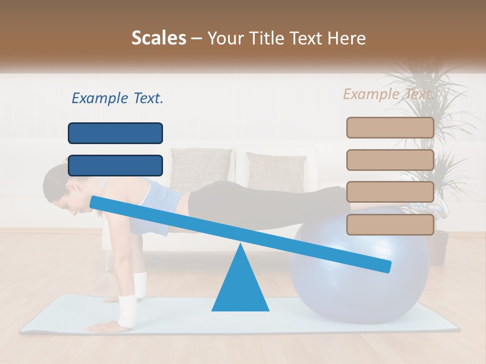 Blue Deck Plant PowerPoint Template