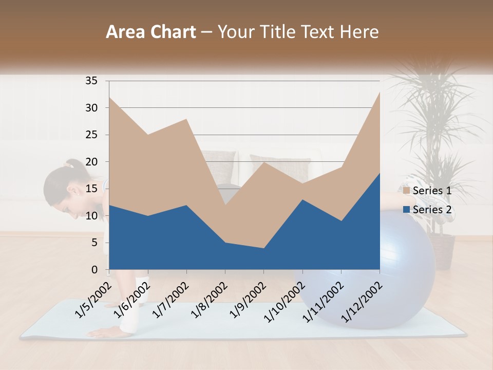 Blue Deck Plant PowerPoint Template