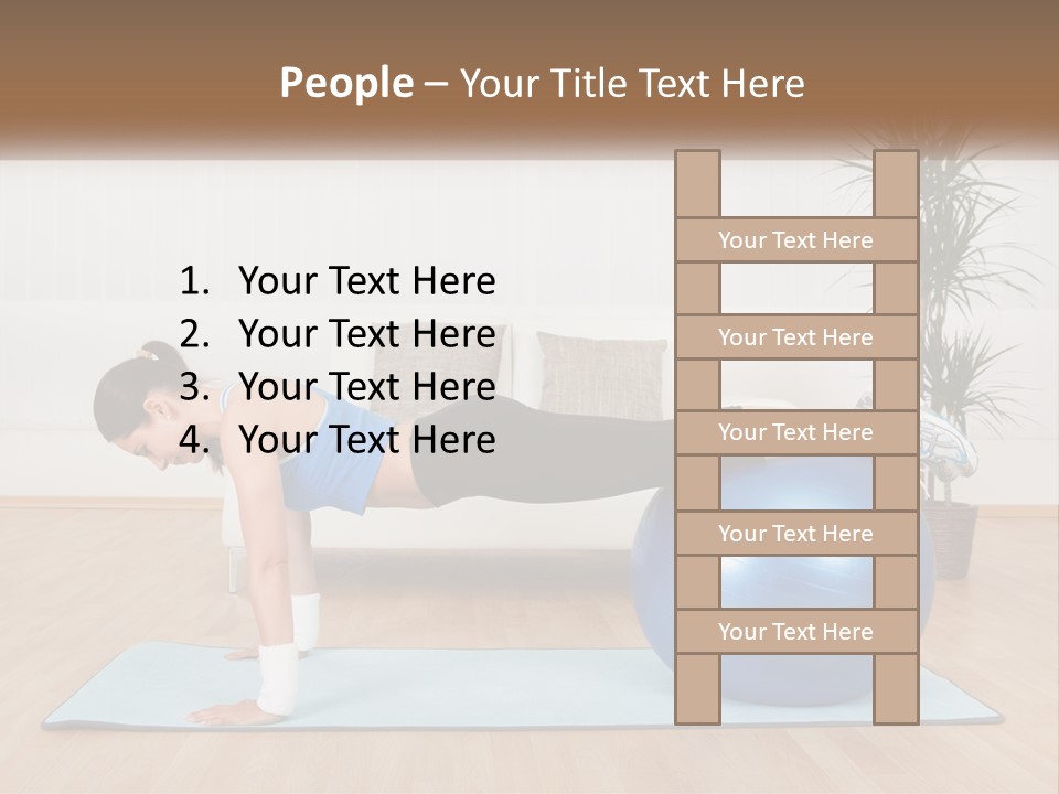 Blue Deck Plant PowerPoint Template