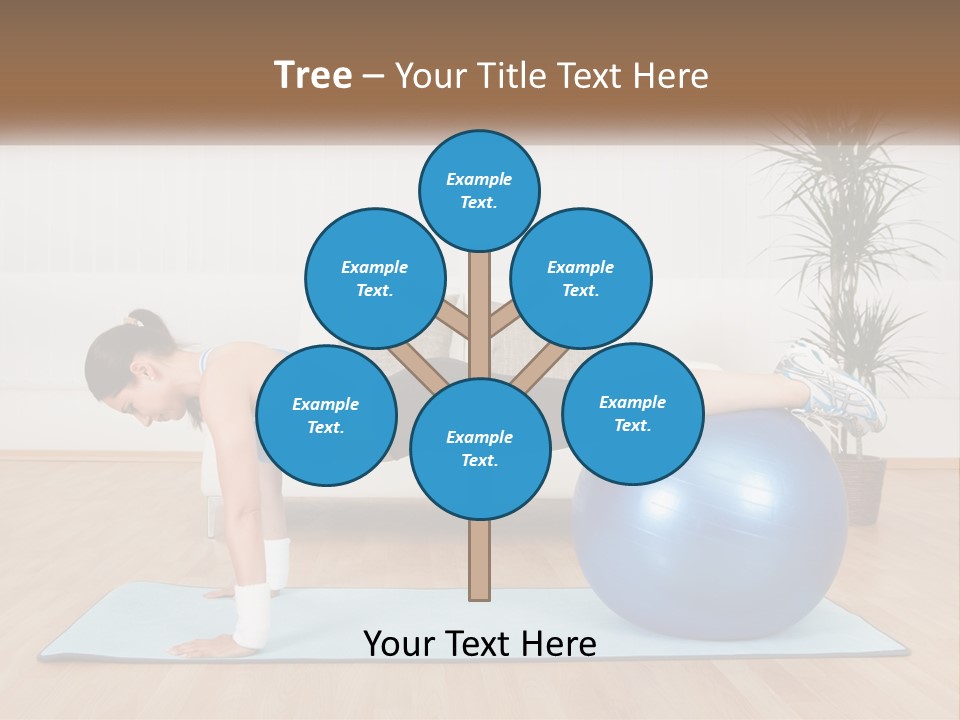 Blue Deck Plant PowerPoint Template