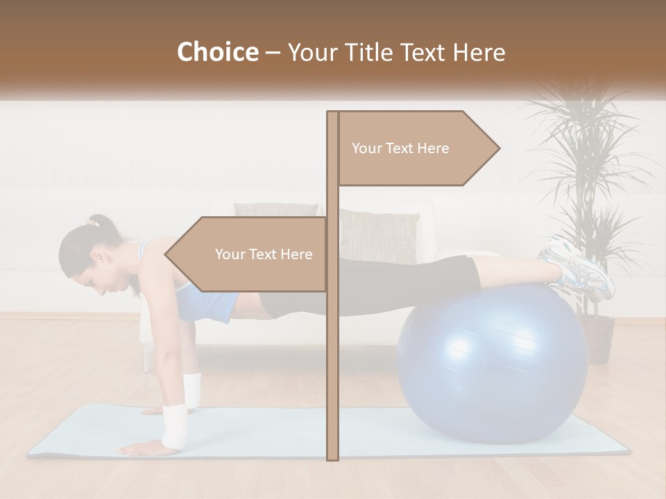 Blue Deck Plant PowerPoint Template