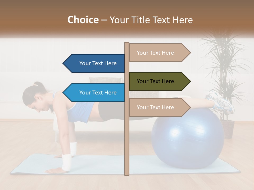 Blue Deck Plant PowerPoint Template