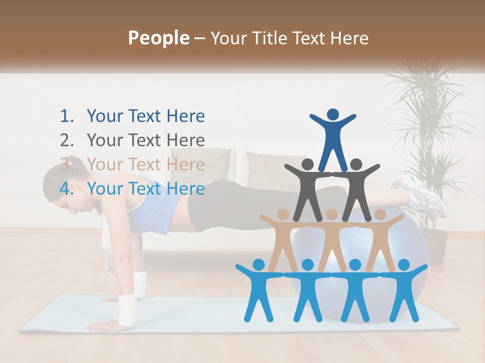 Blue Deck Plant PowerPoint Template