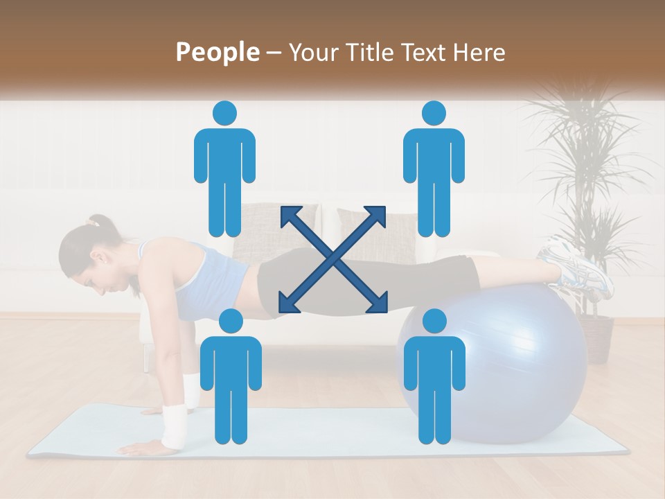 Blue Deck Plant PowerPoint Template