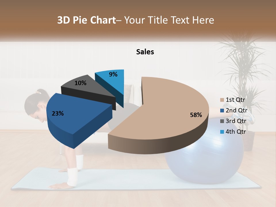 Blue Deck Plant PowerPoint Template