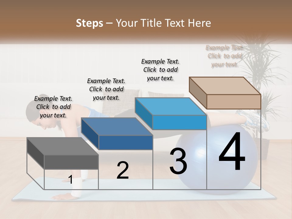 Blue Deck Plant PowerPoint Template