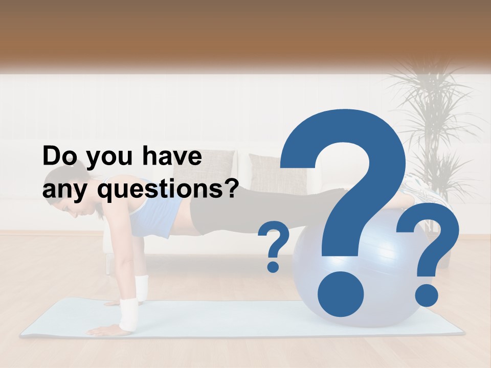 Blue Deck Plant PowerPoint Template