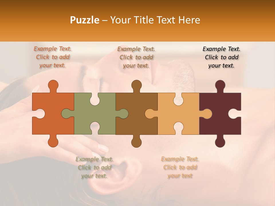 A Man Getting A Facial Massage From A Woman PowerPoint Template