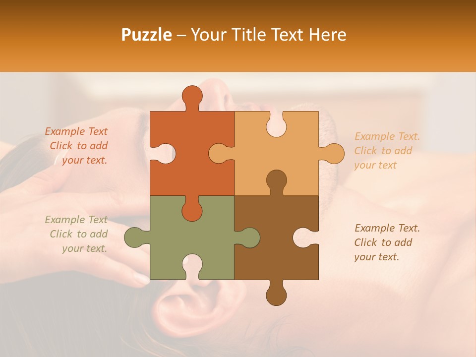 A Man Getting A Facial Massage From A Woman PowerPoint Template