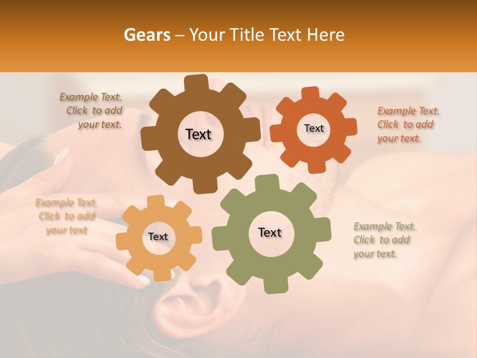 A Man Getting A Facial Massage From A Woman PowerPoint Template