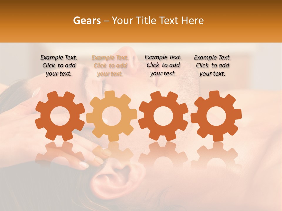 A Man Getting A Facial Massage From A Woman PowerPoint Template