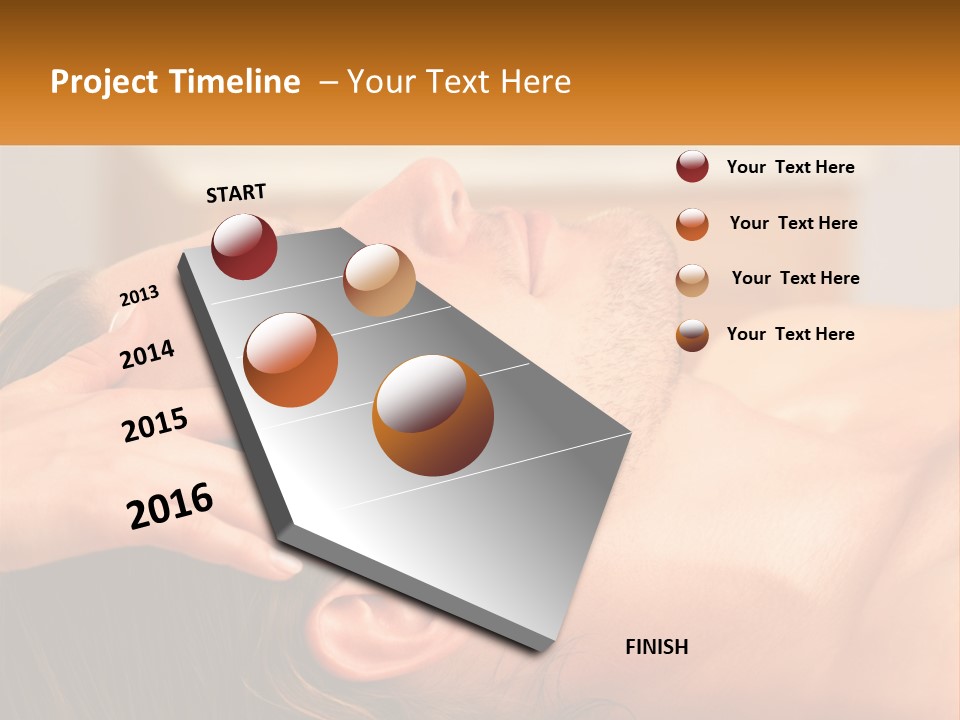 A Man Getting A Facial Massage From A Woman PowerPoint Template