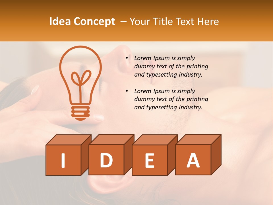 A Man Getting A Facial Massage From A Woman PowerPoint Template