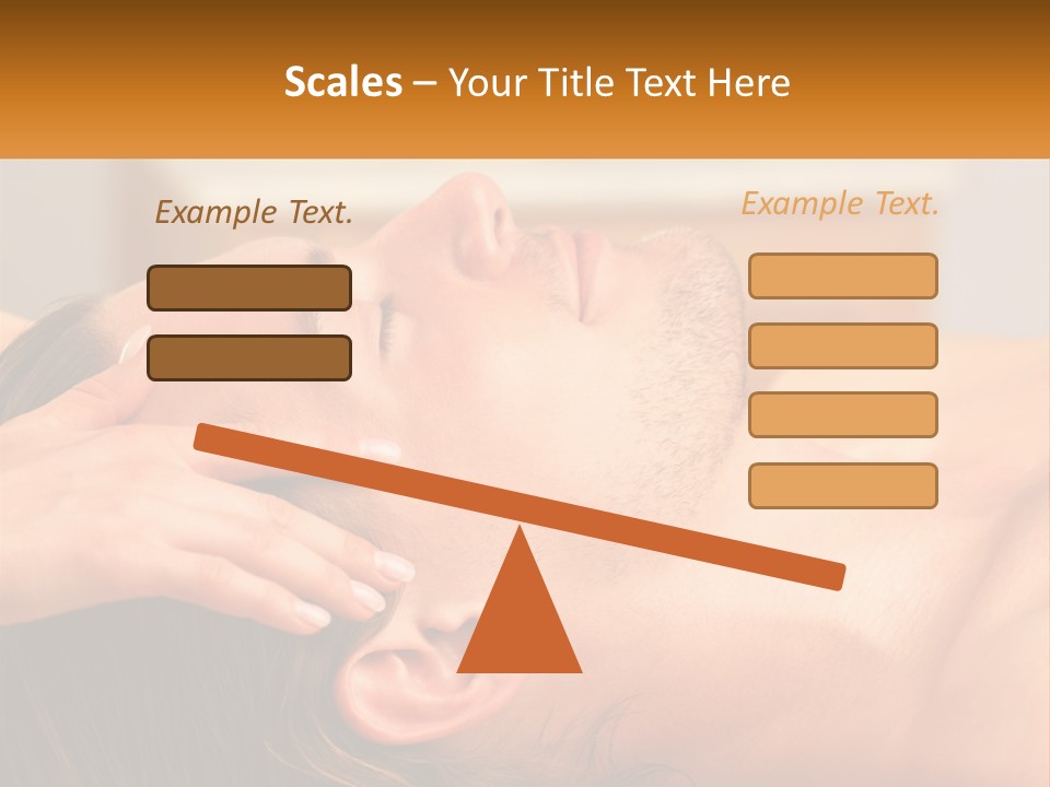 A Man Getting A Facial Massage From A Woman PowerPoint Template