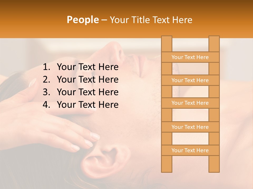 A Man Getting A Facial Massage From A Woman PowerPoint Template