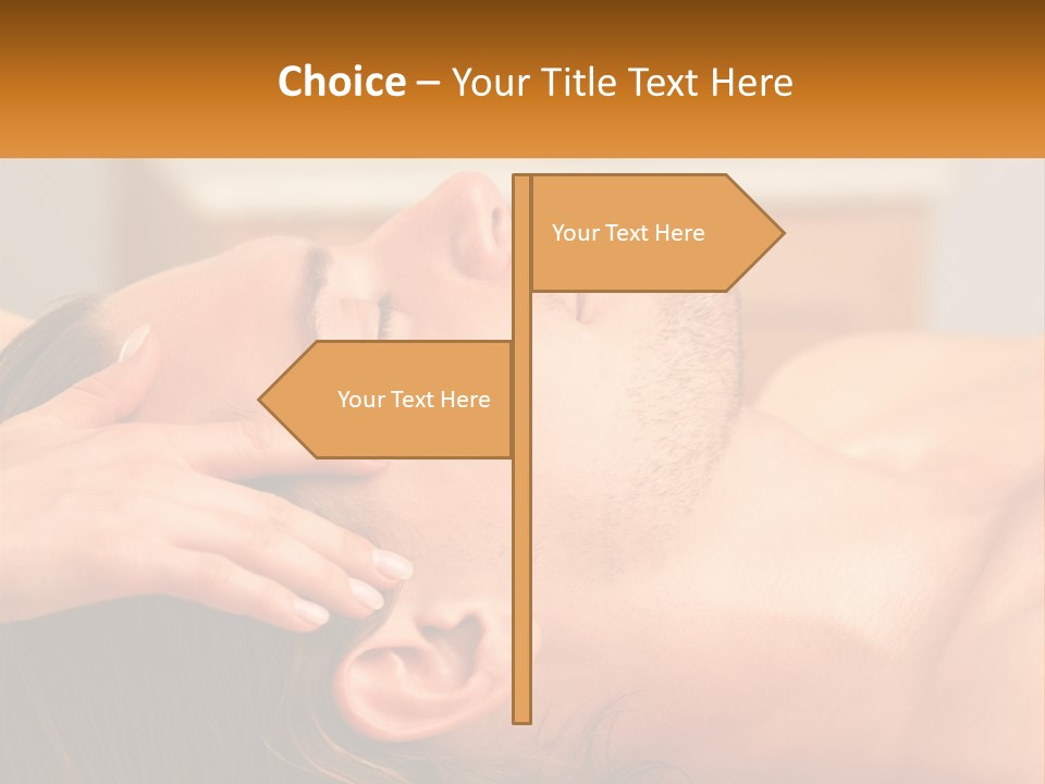 A Man Getting A Facial Massage From A Woman PowerPoint Template