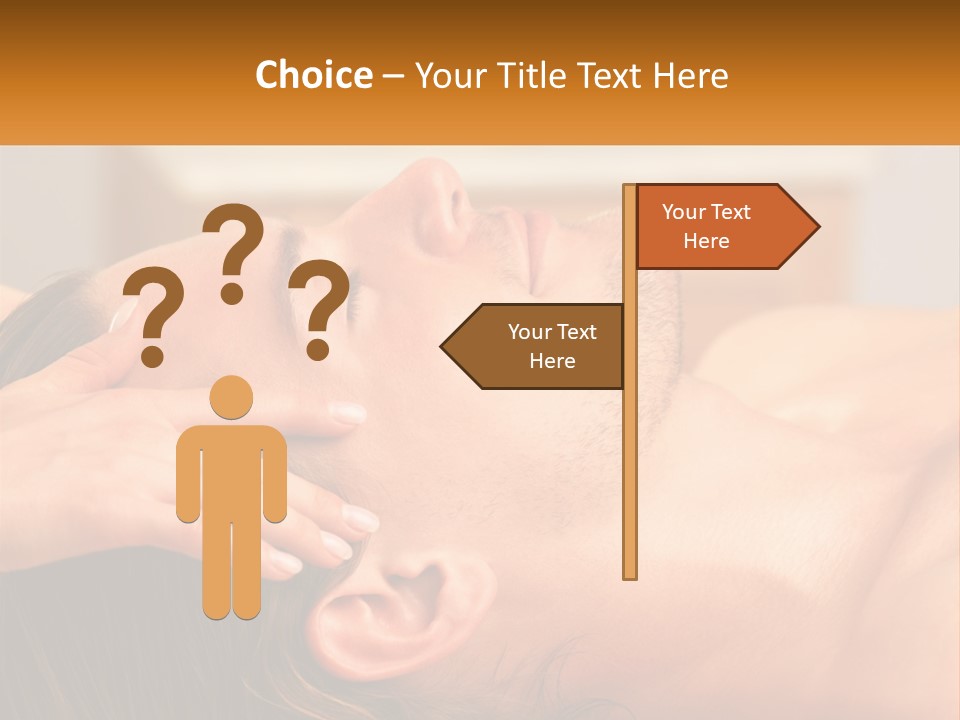A Man Getting A Facial Massage From A Woman PowerPoint Template