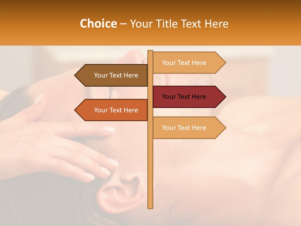 A Man Getting A Facial Massage From A Woman PowerPoint Template