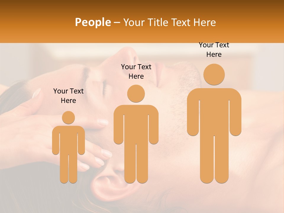 A Man Getting A Facial Massage From A Woman PowerPoint Template