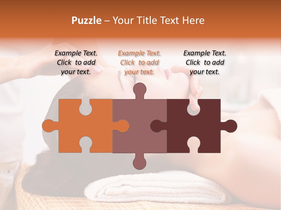 A Woman Getting A Facial Massage At A Spa PowerPoint Template