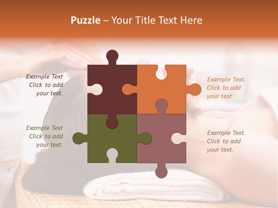 A Woman Getting A Facial Massage At A Spa PowerPoint Template