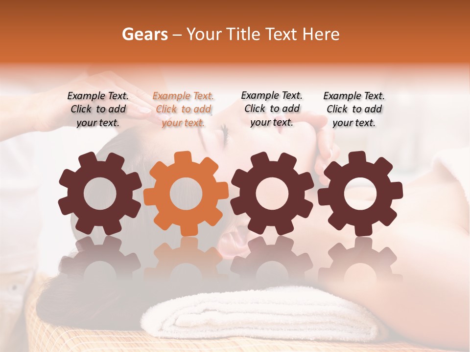 A Woman Getting A Facial Massage At A Spa PowerPoint Template