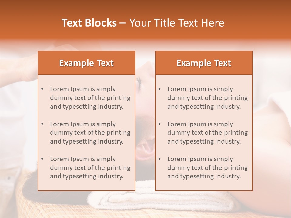 A Woman Getting A Facial Massage At A Spa PowerPoint Template