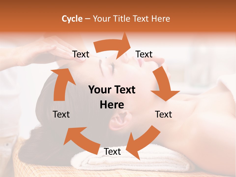 A Woman Getting A Facial Massage At A Spa PowerPoint Template