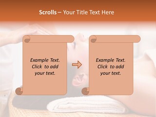 A Woman Getting A Facial Massage At A Spa PowerPoint Template