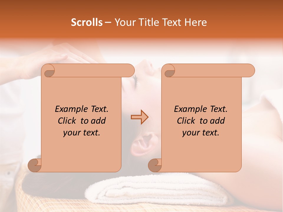 A Woman Getting A Facial Massage At A Spa PowerPoint Template