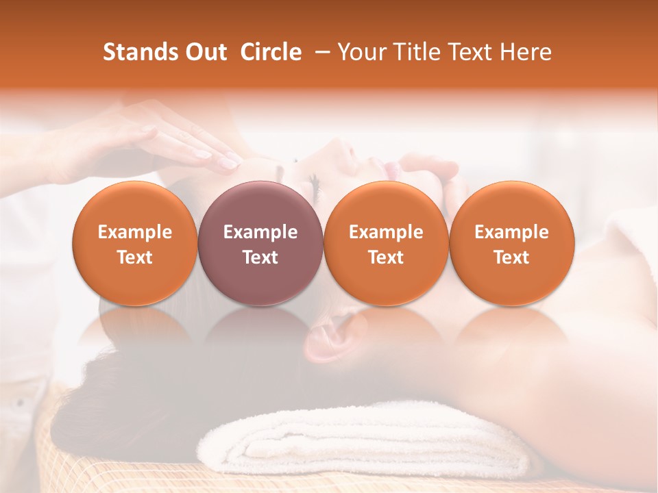 A Woman Getting A Facial Massage At A Spa PowerPoint Template