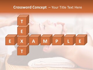 A Woman Getting A Facial Massage At A Spa PowerPoint Template