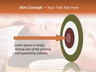 A Woman Getting A Facial Massage At A Spa PowerPoint Template