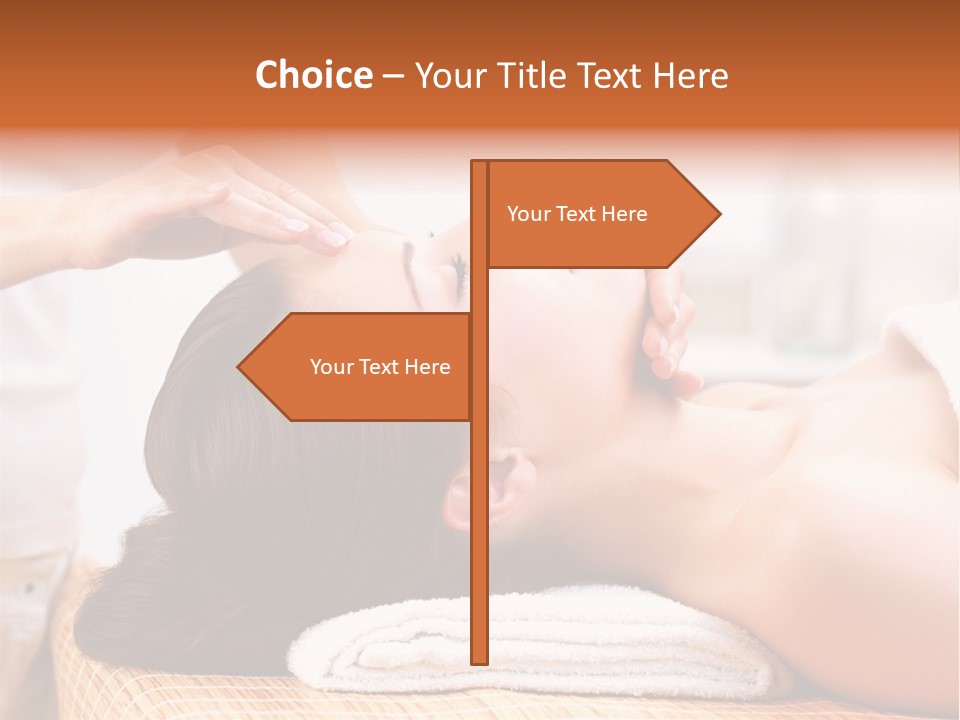 A Woman Getting A Facial Massage At A Spa PowerPoint Template