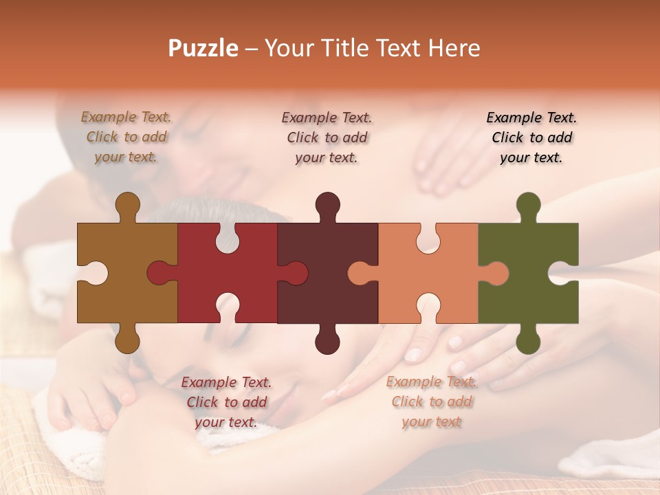 A Woman Getting A Back Massage From A Man PowerPoint Template