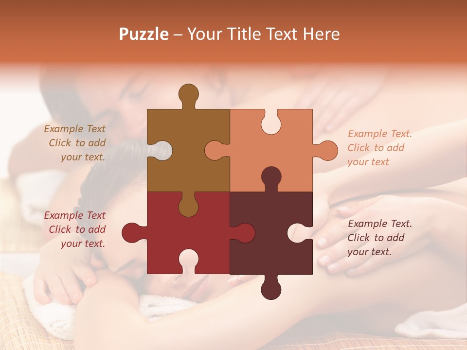 A Woman Getting A Back Massage From A Man PowerPoint Template