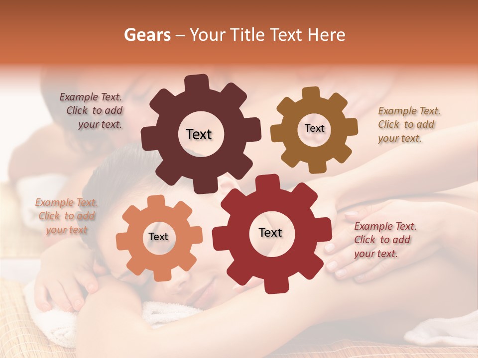 A Woman Getting A Back Massage From A Man PowerPoint Template