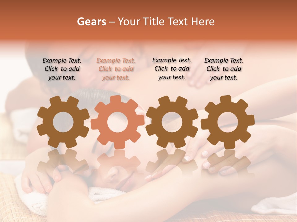 A Woman Getting A Back Massage From A Man PowerPoint Template