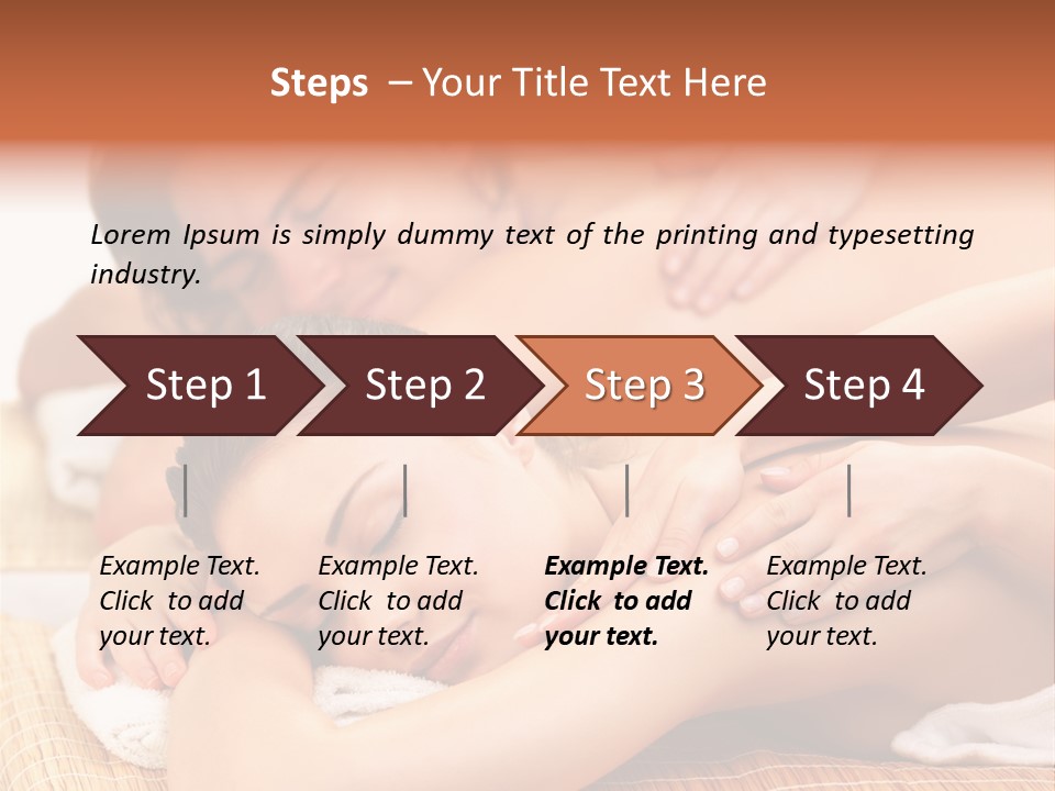 A Woman Getting A Back Massage From A Man PowerPoint Template