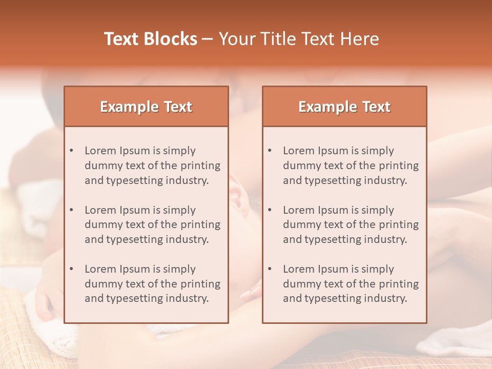 A Woman Getting A Back Massage From A Man PowerPoint Template