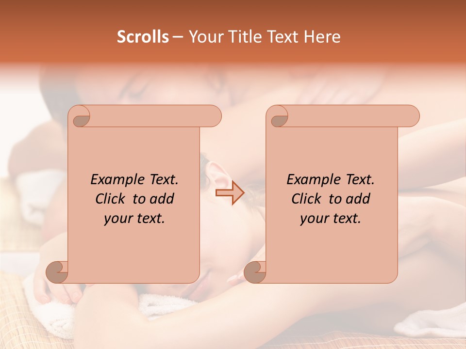 A Woman Getting A Back Massage From A Man PowerPoint Template