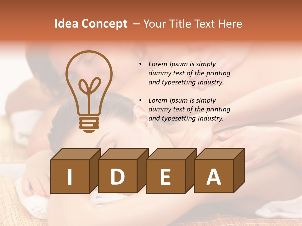 A Woman Getting A Back Massage From A Man PowerPoint Template