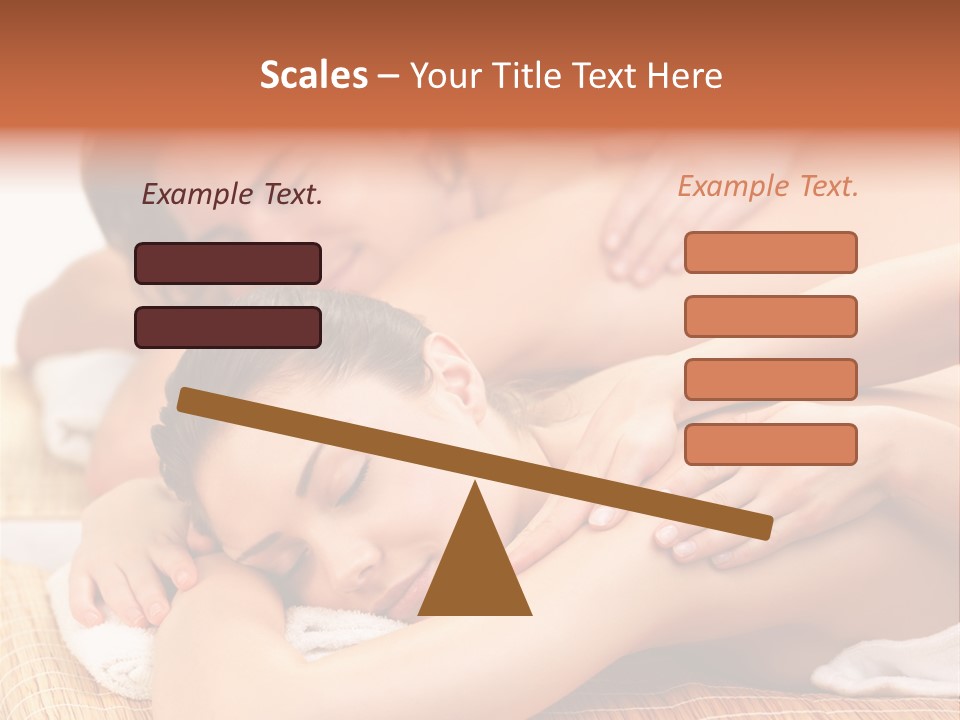 A Woman Getting A Back Massage From A Man PowerPoint Template