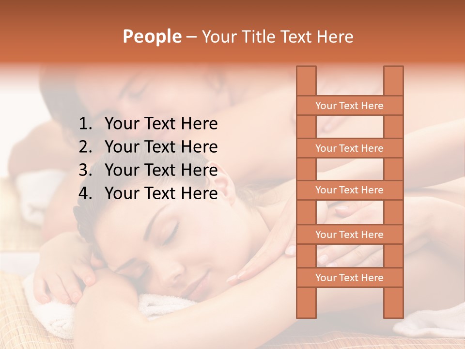 A Woman Getting A Back Massage From A Man PowerPoint Template