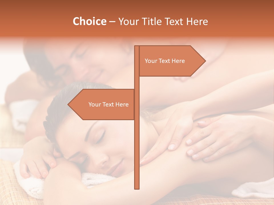A Woman Getting A Back Massage From A Man PowerPoint Template