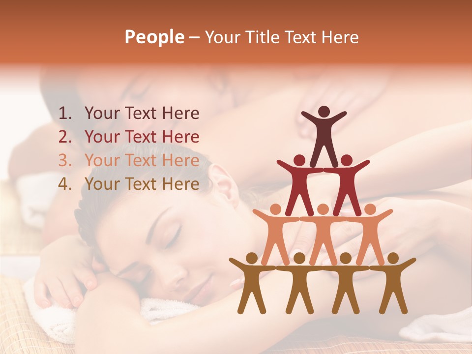A Woman Getting A Back Massage From A Man PowerPoint Template