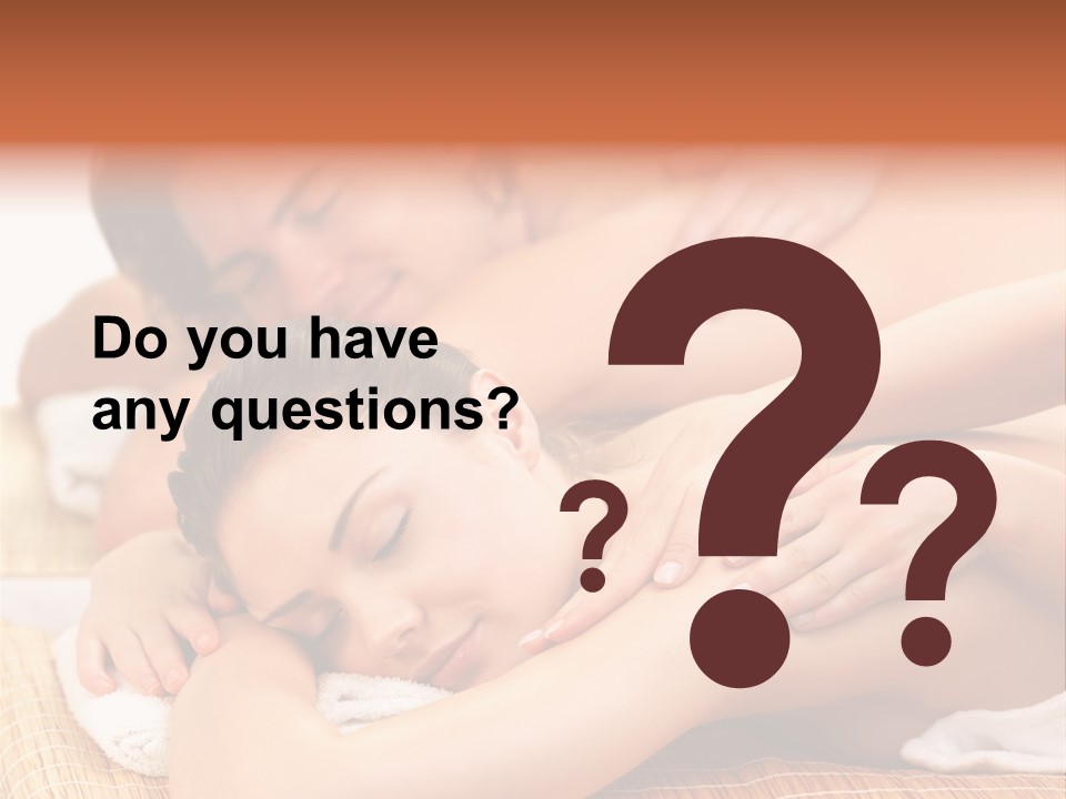 A Woman Getting A Back Massage From A Man PowerPoint Template