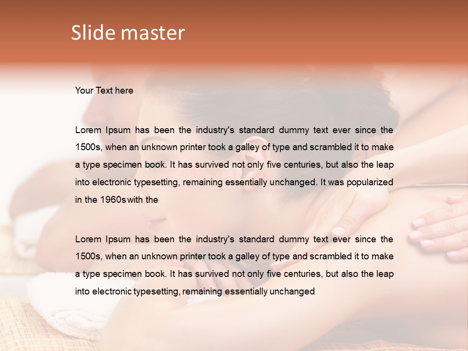 A Woman Getting A Back Massage From A Man PowerPoint Template