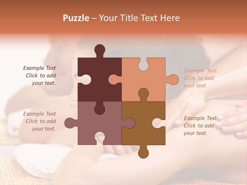 A Woman Getting A Back Massage From A Man PowerPoint Template