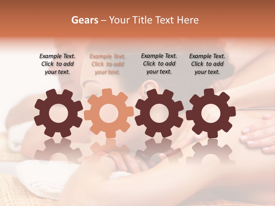 A Woman Getting A Back Massage From A Man PowerPoint Template